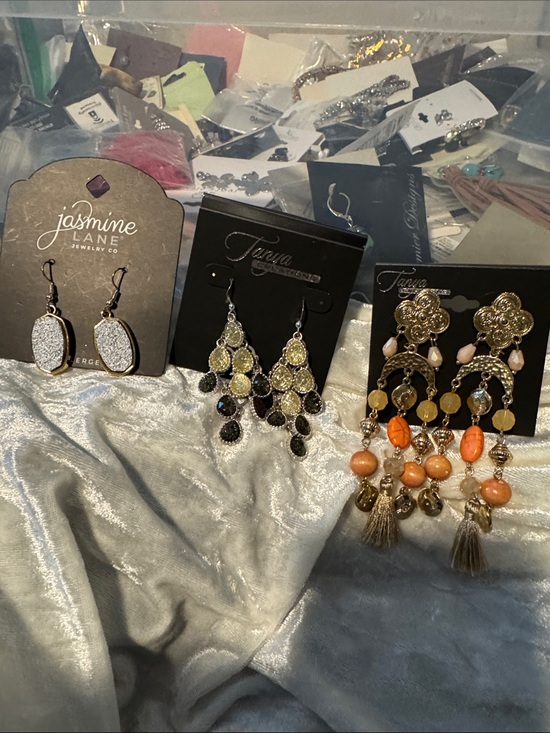 Jewelry - Final price Gold and Orange Beaded Chandelier Earrings - Collection